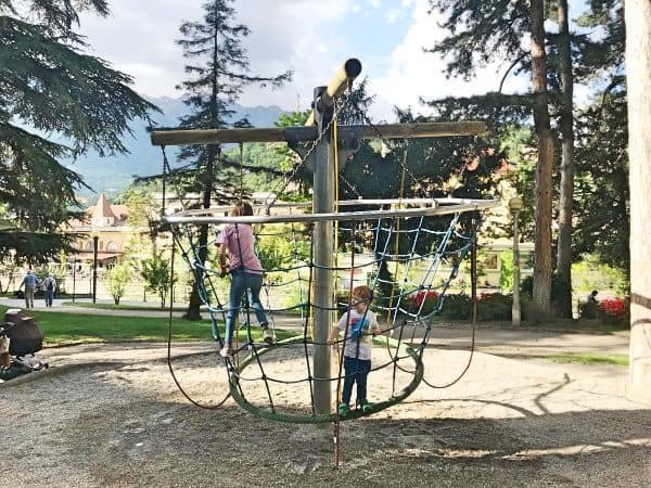 Spielplatz in Meran Italien, playground in Merano Italy