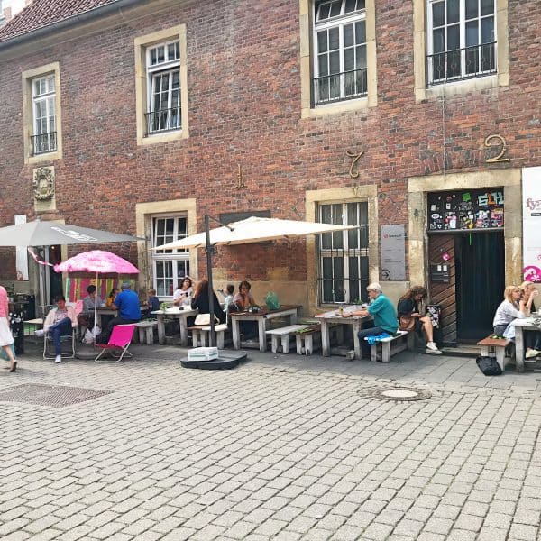 Café Fyal Central in Münster, kinderfreundlich draußen sitzen