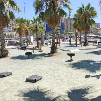 Spielplatz am Hafen von Malaga