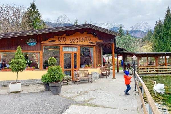 children-friendly restaurant Rio Argento in northern Italy, best freshest trout