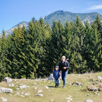 familienfreundliche Wanderung mit Kindern im Chiemgauer Land zum Heubgerg - Krokusblüte - Krokuswiese
