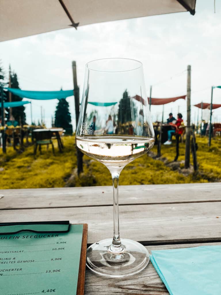 Unsere Lieblingsplatz am Bodensee - das Weingut Aufricht mit Weinverkostung und Restaurant mit Seeblick